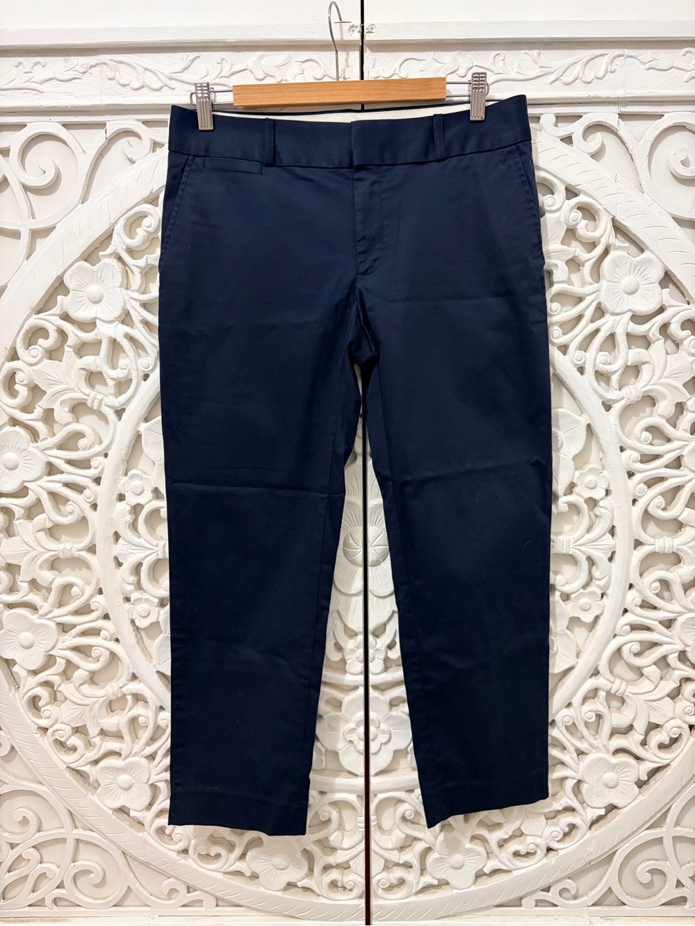 Banana Republic Stretch Sateen Crop Pants Navy Size 6